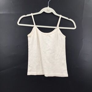 Brandy Melville White dainty Heart Print Tank Top bow coquette retro y2k OS